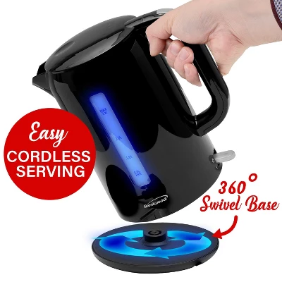 Brentwood 1,100-Watt Cordless Electric Kettle With Concealed Stainless Steel Heating Element And Boil-Dry Protection (2.2 L; Black) 5 Brentwood 1,100-Watt Cordless Electric Kettle With Concealed Stainless Steel Heating Element And Boil-Dry Protection (2.2 L; Black) - Image 3