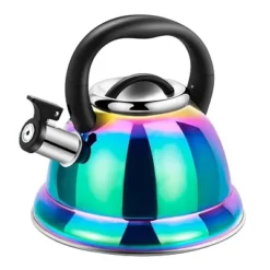 Itopfox Stainless Steel Whistling Tea Kettle With Cool Folding Handle, Rainbow Mirror Finish, Induction Compatible, Large Capacity For Boiling Water -Household Kettle Shop GUEST f4f83ede 9274 4404 939e ab5ae71be927