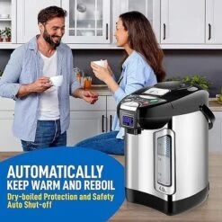 NutriChef Digital Water Boiler And Warmer - 4 Liter Stainless Electric Hot Water Dispenser W/ LCD Display -Household Kettle Shop GUEST f78f2177 1015 4118 a03b ee73eab3fd94