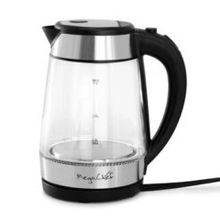 MegaChef 1.7L Glass & Stainless Steel Electric Tea Kettle Clear/Silver: 1000W, Borosilicate Glass, 90-Day Warranty 11 MegaChef 1.7L Glass & Stainless Steel Electric Tea Kettle Clear/Silver: 1000W, Borosilicate Glass, 90-Day Warranty -Household Kettle Shop GUEST f9c73134 11a3 495c bff0 37fa00c71992