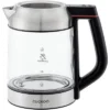 Cuckoo 1.7L Glass Electric Tea Kettle With Infuser Silver: 1500W, Stainless Steel Lid, Hand Wash, 1 Year Warranty