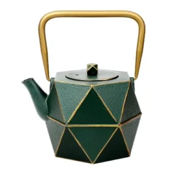 Itopfox Stovetop Safe Japanese Cast Iron Tea Kettle, Diamond Design Teapot With Removable Infuser For Loose Leaf Tea, Dark Green -Household Kettle Shop GUEST fb7ff0a6 4297 4674 bac8 492a87b21166