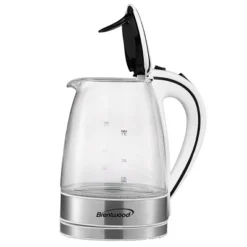 Brentwood 1.7L Tempered Glass Tea Kettle In White -Household Kettle Shop GUEST fc11c1b3 c394 4180 ad09 f0b762dce880