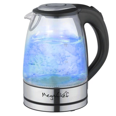 MegaChef 1.7Lt. Glass And Stainless Steel Electric Tea Kettle 6 MegaChef 1.7Lt. Glass And Stainless Steel Electric Tea Kettle - Image 4