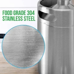 NutriChef 128 Oz. Homebrew Double Wall Mini Keg Beer Dispenser With CO2 Regulator PKBRTP299 -Household Kettle Shop GUEST fcb88888 c071 461c a9f6 71f807f4f242