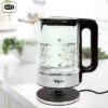 Total Chef Cordless Electric Glass Kettle LED Light 1.8 QT/1.7L: 360° Rotating Base, Automatic Shut-Off, 1100W, Water Boiler -Household Kettle Shop GUEST feb9a8ed 4164 4ae8 be6e a8ce41a63979